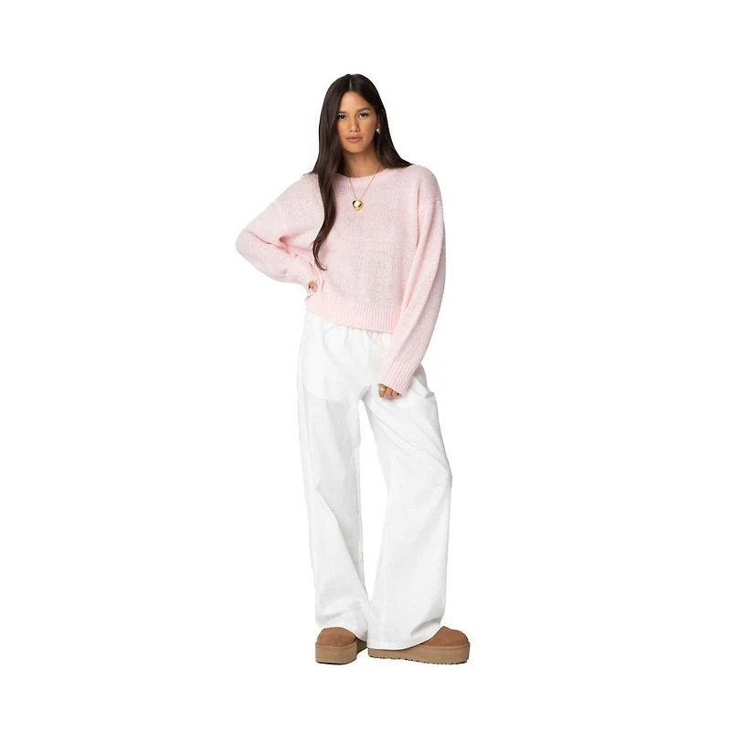 Edikted Womens Kyrah Oversized Knit Sweater