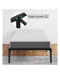 gaomon Bed Frame,14 Inch Metal Bed Frame, Heavy Duty Platform, Sturdy Steel Slat Platform, Noise Free, No Box Spring Needed With Huge Storage Space ,C