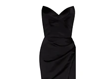 Milla Womens Strapless Eveng Gown With Thigh Slit