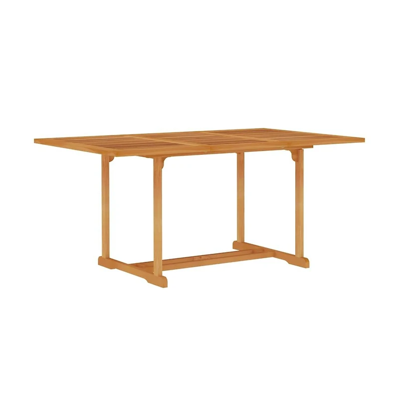 vidaXL Patio Table 59.1"x35.4"x29.5" Solid Teak Wood
