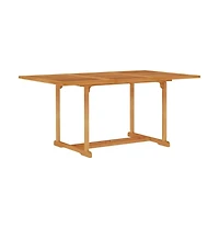 vidaXL Patio Table 59.1"x35.4"x29.5" Solid Teak Wood