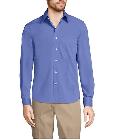 Lands' End Men's Long Sleeve Stretch Coolmax Shirt