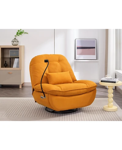 Streamdale Furniture Power Recliner Swivel Glider Usb Charger With Bluetooth Music Player Different Function Sleep Working Game and Leisure Model Oran