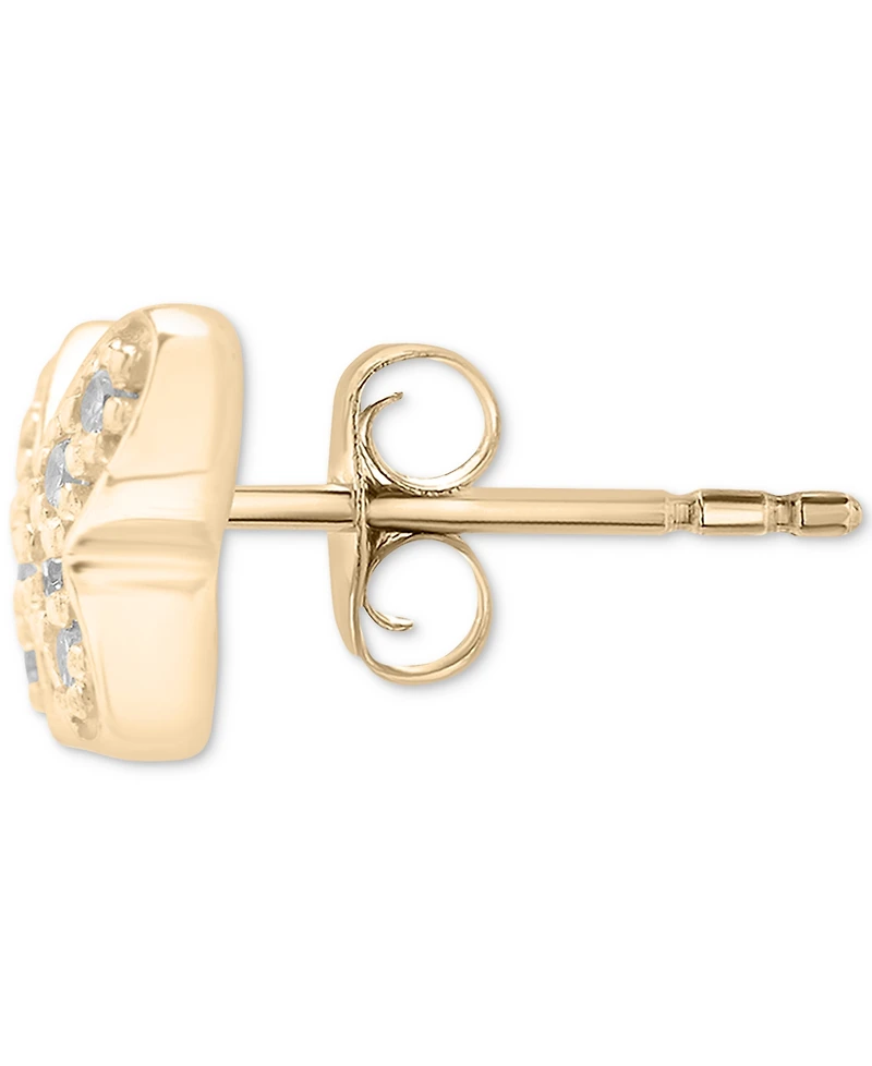 Wrapped Diamond Single Stud Earring (1/20 ct. t.w.) in 10k White or Yellow Gold, Exclusively at Macy's