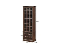 gaomon Shoe Storage Cabinet, Freestanding Tall Closet Shoe Organizer with Cubbies for 33 Pairs, Wooden Shoe Rack for Closet, Entryway, Living Room