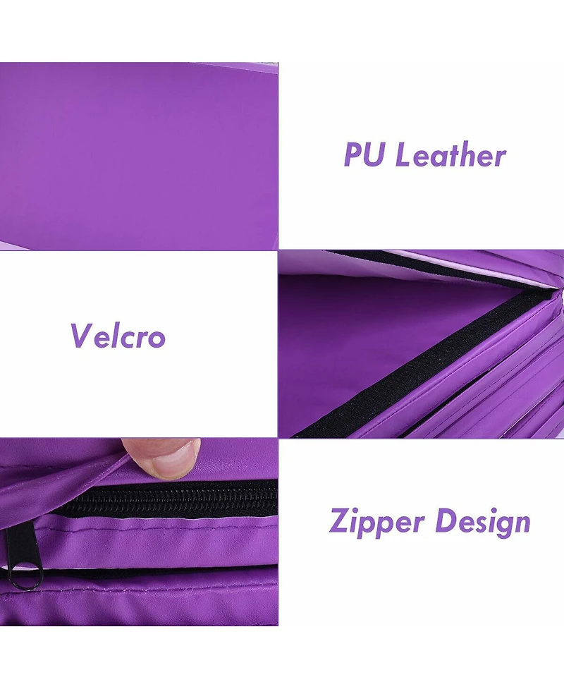 Costway Gymnastics Yoga Mat Thick Folding Panel Gym 4'x8'