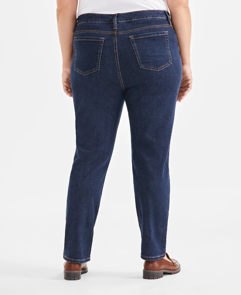 Style & Co Plus High-Rise Straight-Leg Jeans