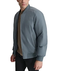 Dkny Men's Stretch Zip-Front Zip-Pocket Bomber Jacket
