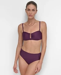 Dkny Womens Bandeau Bikini Top Bottoms