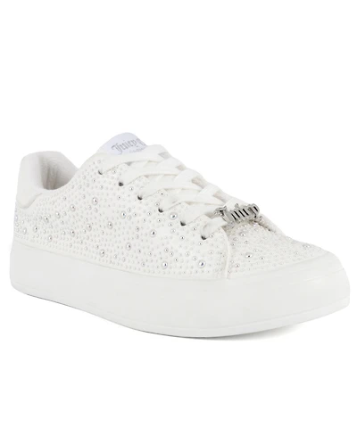 Juicy Couture Women's Alanis Rhinestone Lace Up Platform Sneakers