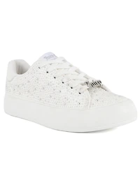 Juicy Couture Women's Alanis Rhinestone Lace Up Platform Sneakers