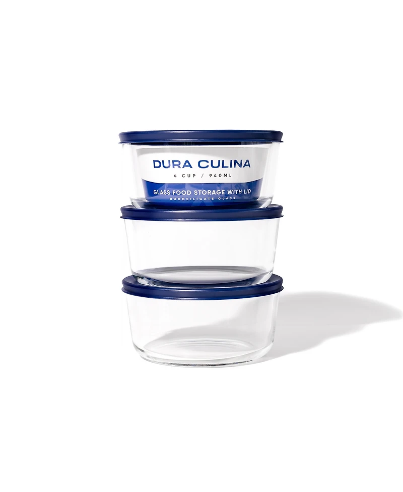 Dura Living -Piece Cup Round Food Storage and Meal Prep Container Set