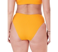 Andie Women's '90s Ribbed High-Waist Bikini Bottoms