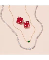 Sterling Silver 18k Gold Plated Priscilla Necklace, Elegant Summer