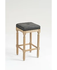 Streamdale Tufted 26INCH stools Wooden counter stools set of 2