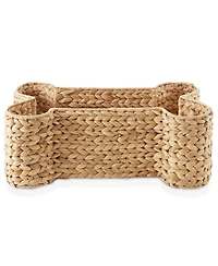 Casafield Dog Bone Shaped Storage Basket - Natural, Large Water Hyacinth Pet Toy Bin Organizer