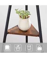 Songmics Home Freestanding Industrial Style Coat Rack, Hall Tree Featuring 2 Shelves, Hazelnut Brown & Black