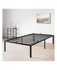 gaomon 14 Inch Twin Bed Frame Metal Platform, Twin Bed Frame With Ample Storage, No Box Spring Needed And Steel Slat Support