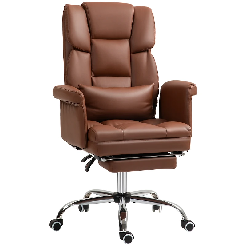 Homcom Executive Office Chair with Footrest and Lumbar Support,