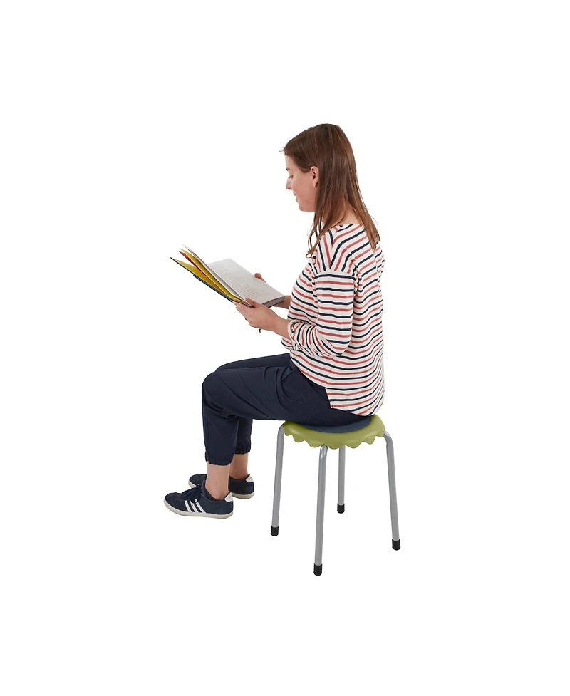 ECR4Kids Daisy Stackable Stool Set, Earthtone, 8-Piece