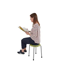 ECR4Kids Daisy Stackable Stool Set, Earthtone, 8-Piece