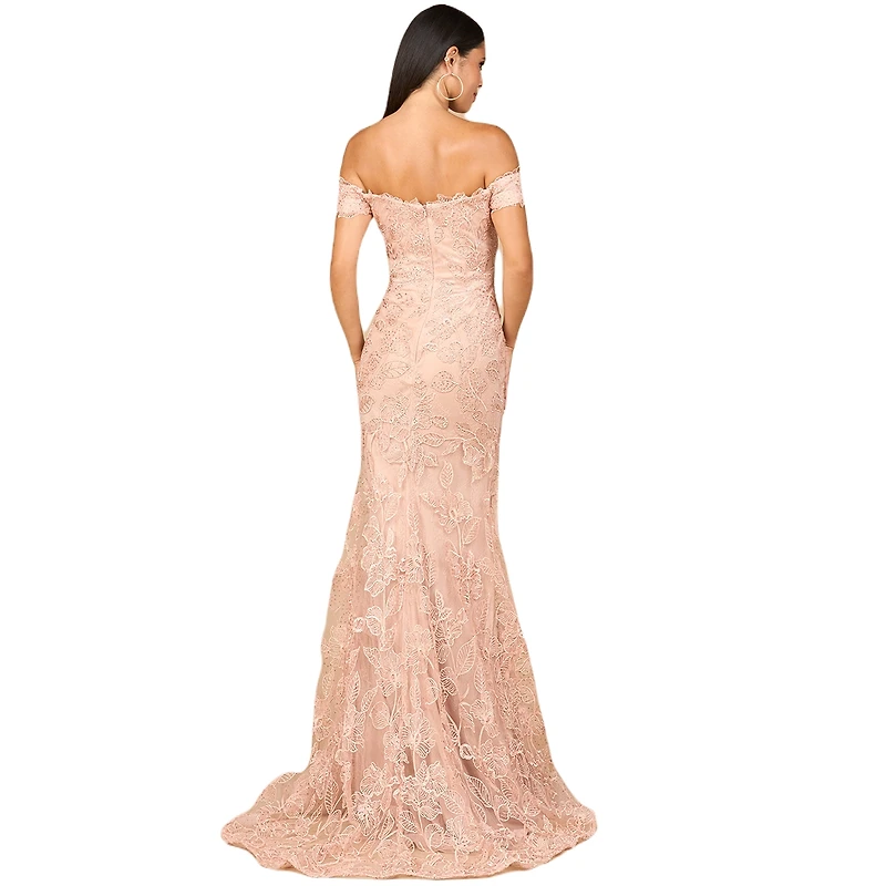 Lara Women's Off Shoulder Lace Mermaid Gown