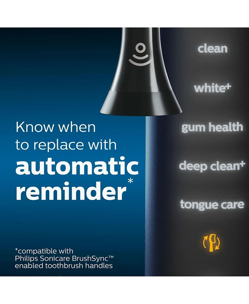 Sonicare Philips Premium Plaque Control replacement toothbrush heads Black 2-pk