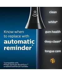 Sonicare Philips Premium Plaque Control replacement toothbrush heads Black 2-pk