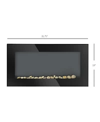 Homcom Recessed Fireplace Heater with Realistic Led Flames and Overheat Protection