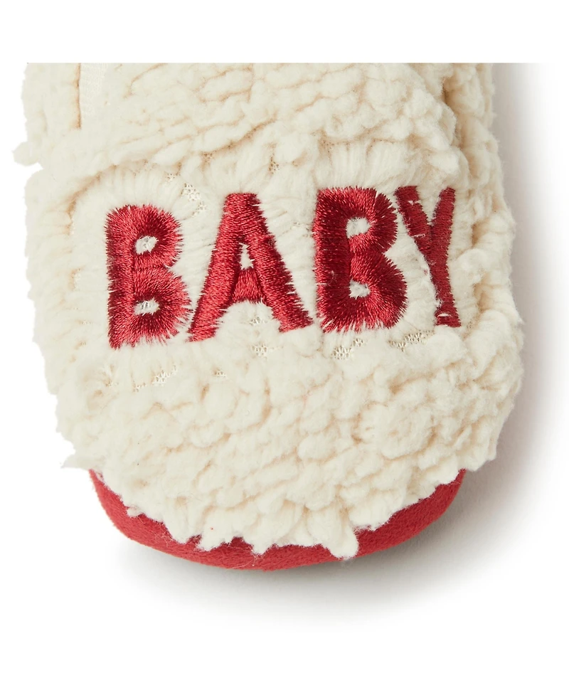 Dearfoams Baby Boys Buffalo Check Bear Closed Back Slipper