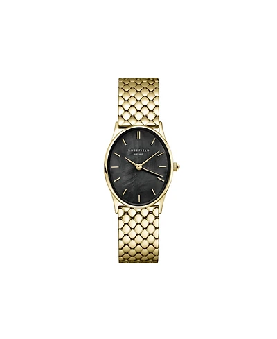 Rosefield Oval Women's Gold Tone Stainless Steel Bracelet Watch 29mm