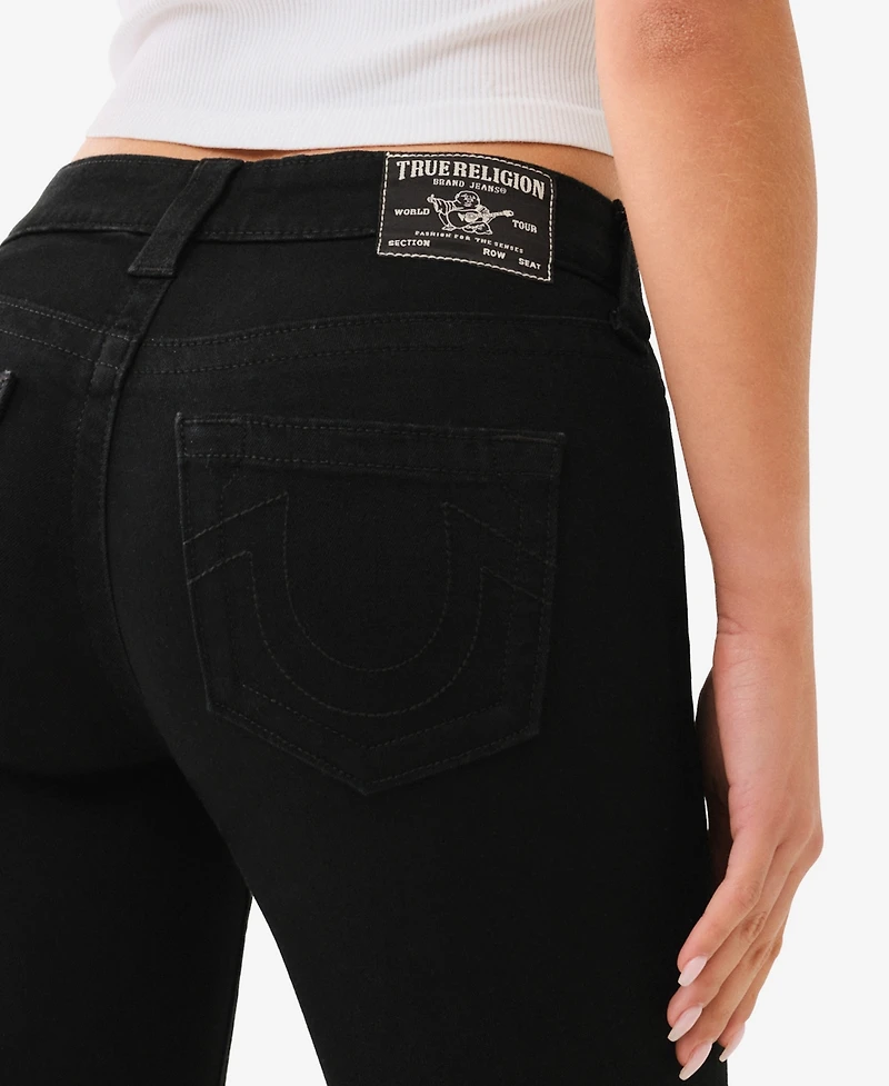 True Religion Women's Jennie Mid Rise Curvy Skinny Jeans