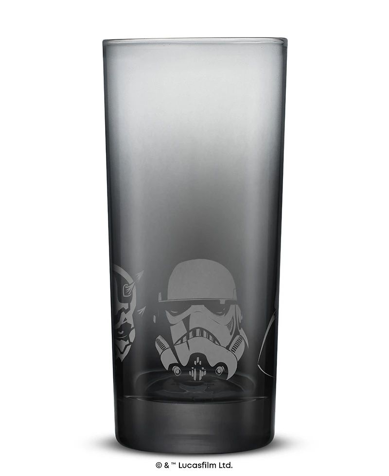 JoyJolt Star Wars Dark Side Tall Drinking Glasses, Set of 4
