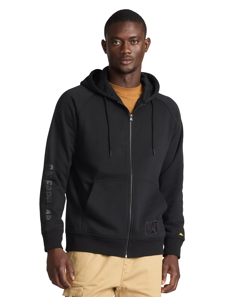 Cat Men's Fleece Logo Full Zip Hoodie