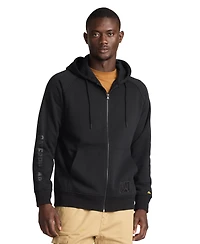 Cat Men's Fleece Logo Full Zip Hoodie