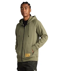 Cat Men's Fleece Logo Full Zip Hoodie