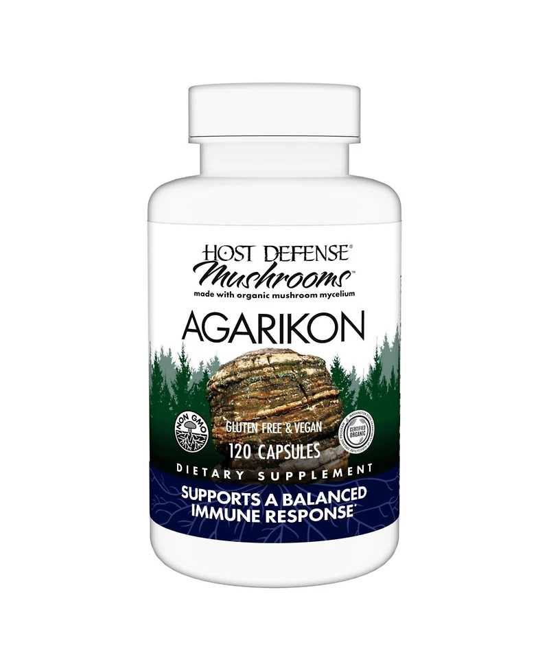 Host Defense Agarikon Capsules - Immune System Support Supplement - Mushroom Supplement to Aid Immune Functions & Cell Strength