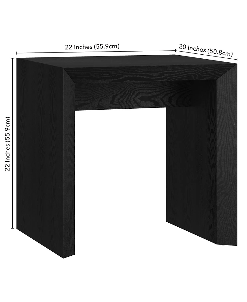 Hudson & Canal 22" Oswin Wide Rectangular Side Table
