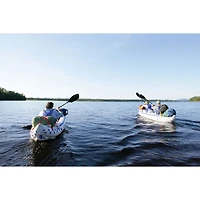 Sea Eagle 370 Deluxe 2 Person Inflatable Portable Sport Kayak Canoe w/ Paddles