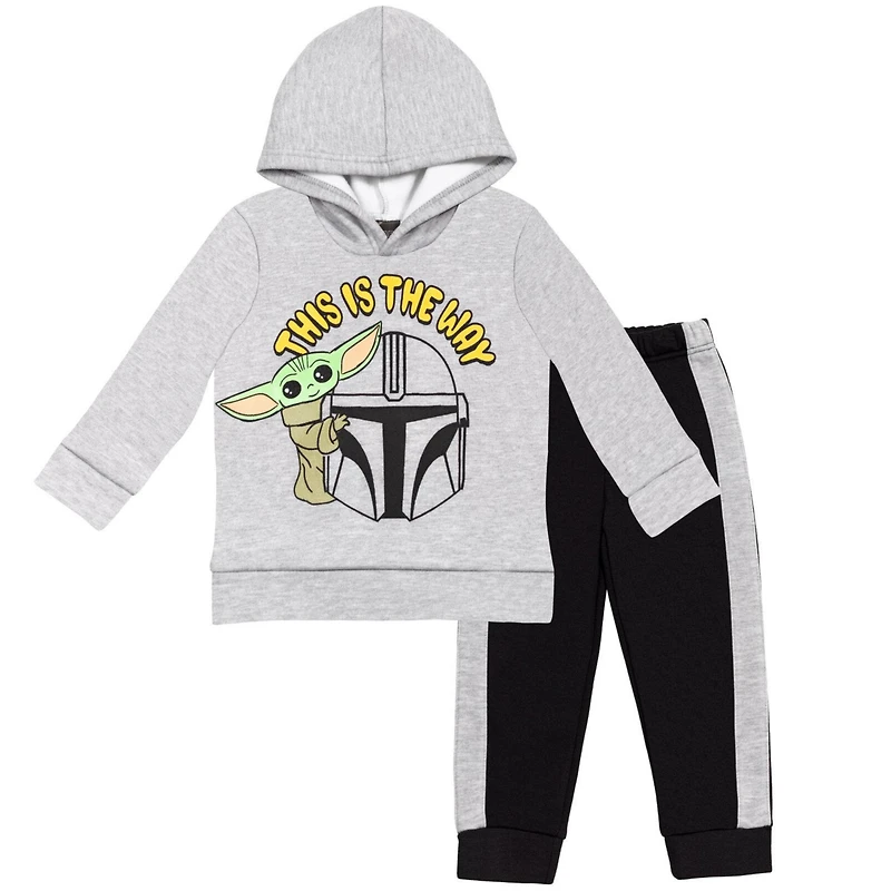 Starwars Toddler Boys Star Wars The Mandalorian Fleece Pullover Hoodie and Pants Outfit Set to (12 Months - 18-20)