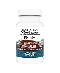 Host Defense Reishi Capsules - Heart & Immune Health Support Supplement - Mushroom Supplement to Support Energy & Vitality