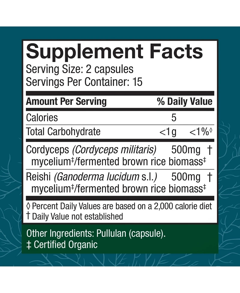Host Defense CordyChi Capsules - Energy & Immune Support Supplement