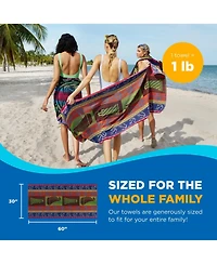 Ben Kaufman Terry Beach & Pool Towel - Absorbent & Fast Drying Towel - Oversized Soft Cotton Towel for Swimming & Travel