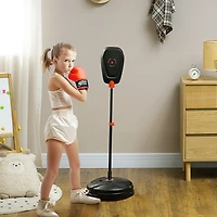 Qaba Kids Punching Bag with Sd & Boxing Gloves for Boys & Girls,