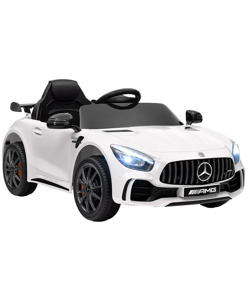 Qaba Mercedes-Benz Amg Gtr Licensed 12V Kids Ride on Car w/ Remote,