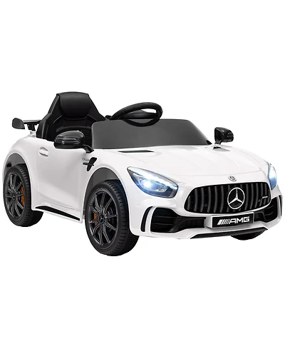 Qaba Mercedes-Benz Amg Gtr Licensed 12V Kids Ride on Car w/ Remote,