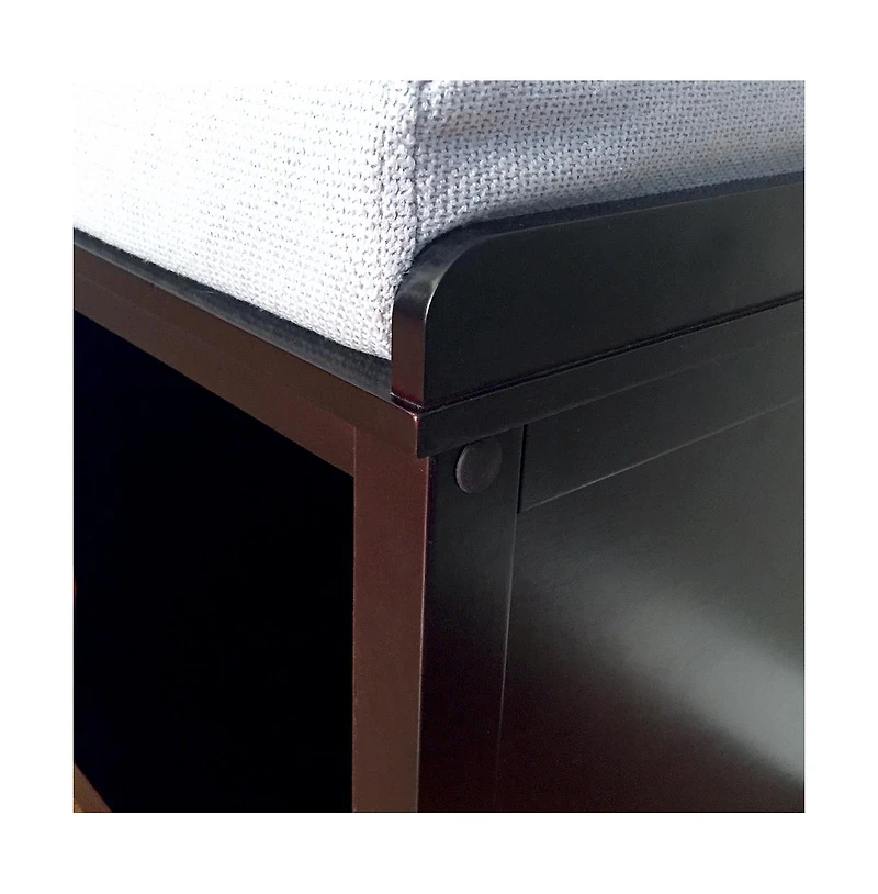 John Louis Home Solid Wood Entryway Bench - 1 Bins & 2 Shoe Divider