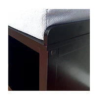 John Louis Home Solid Wood Entryway Bench - 1 Bins & 2 Shoe Divider