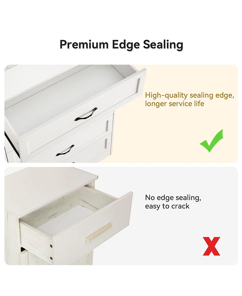 gaomon Modern Drawers Dresser, Chest of Drawers Closet Organizers and Storage Clothes