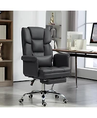 Homcom Executive Office Chair with Footrest and Lumbar Support,
